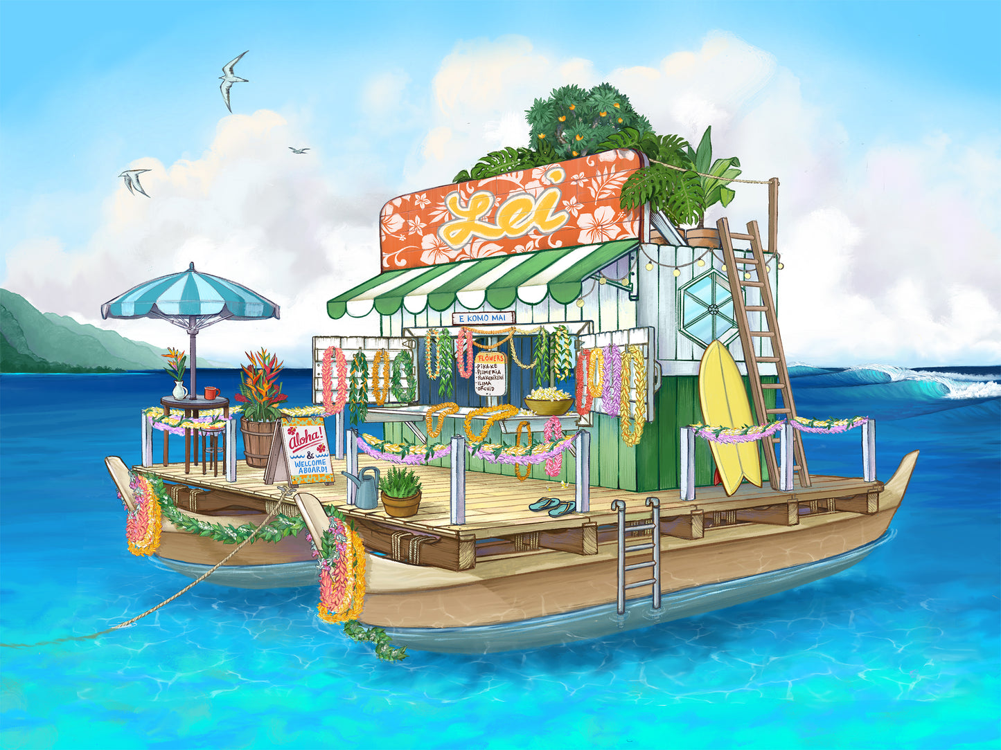 Wooden Wave - "Lei Stand Canoe"