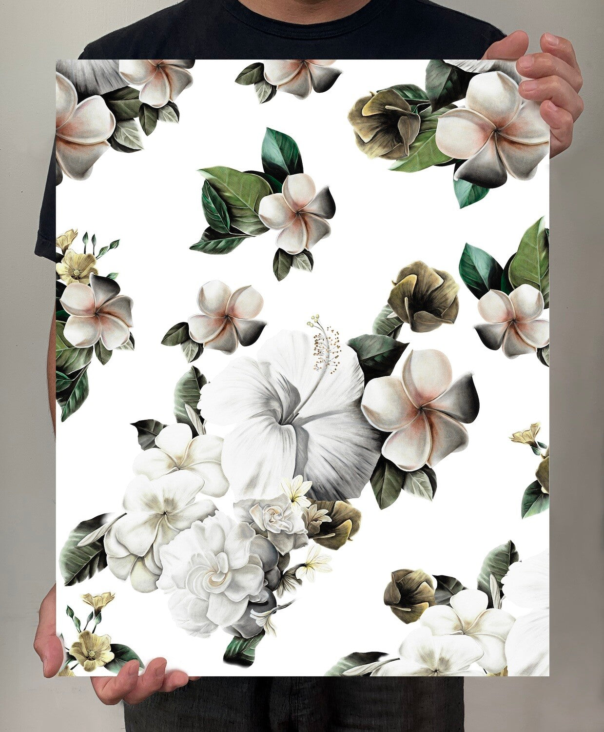 Kamea Hadar - "White on White Floral Pattern"